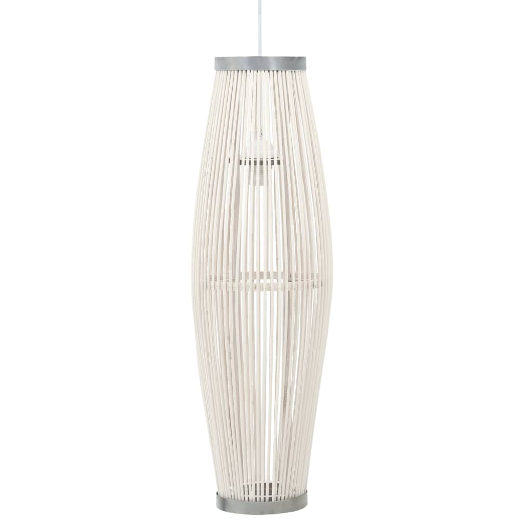 vidaXL Lampă suspendată, alb, 27×68 cm, răchită, 40 W, oval, E27 vidaXL