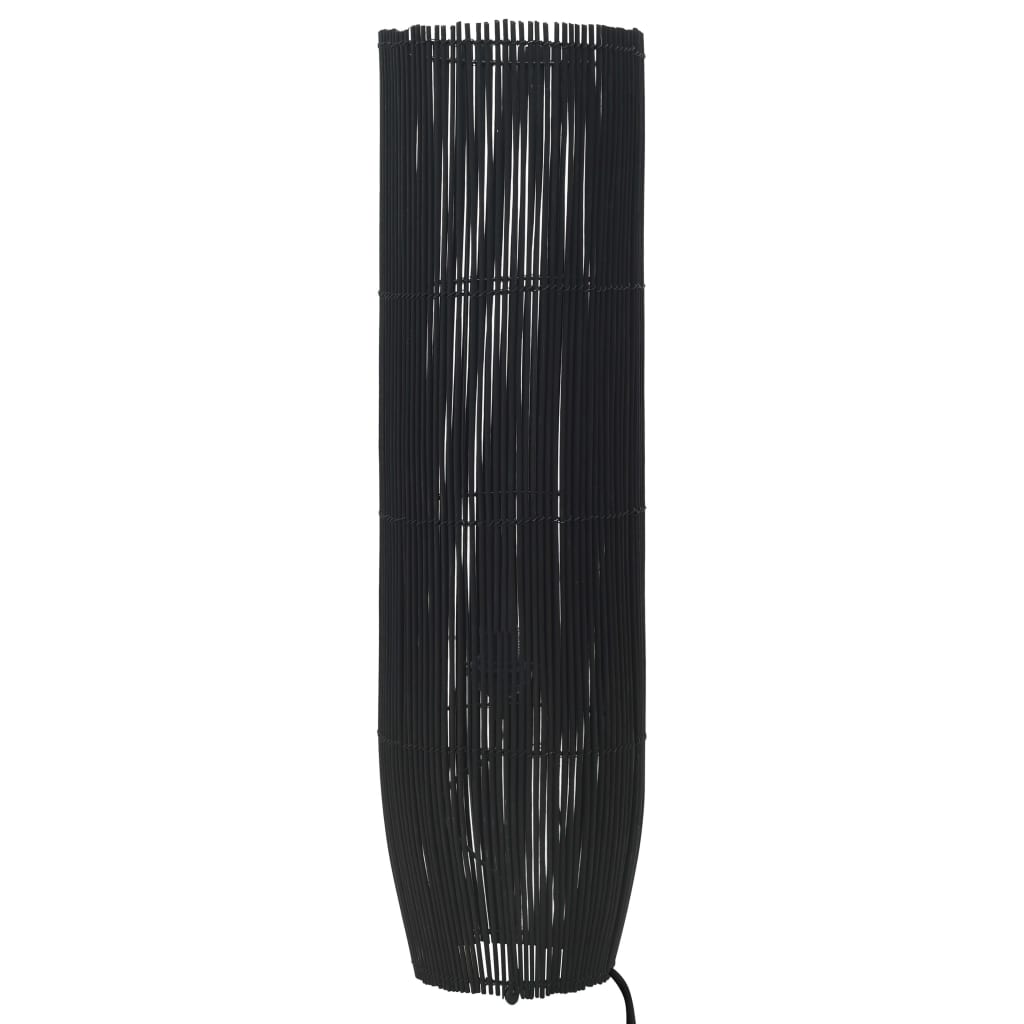 vidaXL Lampă de podea, negru, 52 cm, răchită, E27 vidaXL