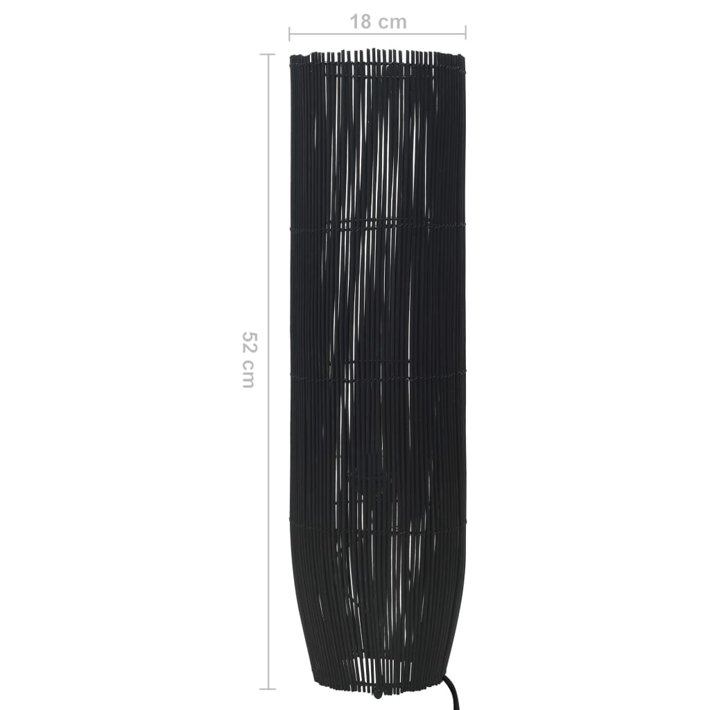 Fekete fűzfa állólámpa 52 cm E27 