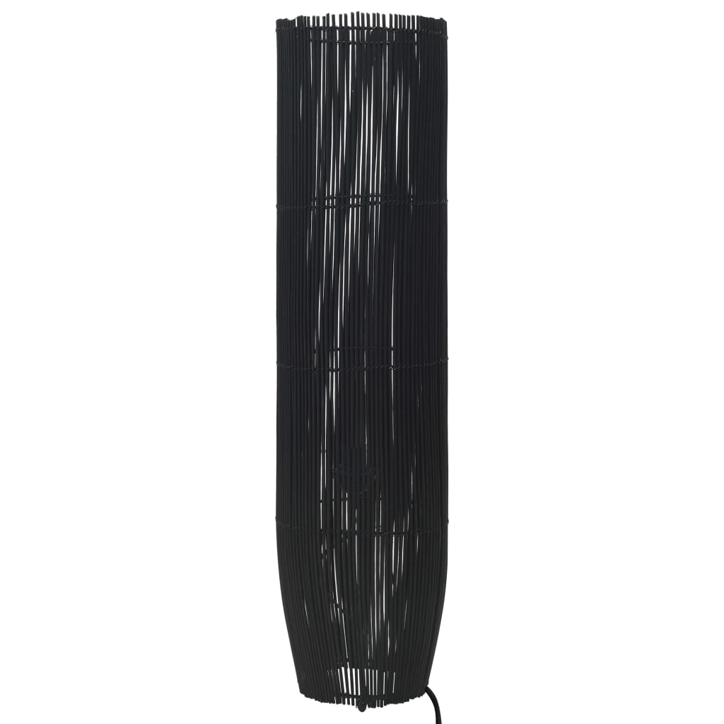 vidaXL Lampă de podea, negru, 61 cm, răchită E27 poza 2021 vidaXL