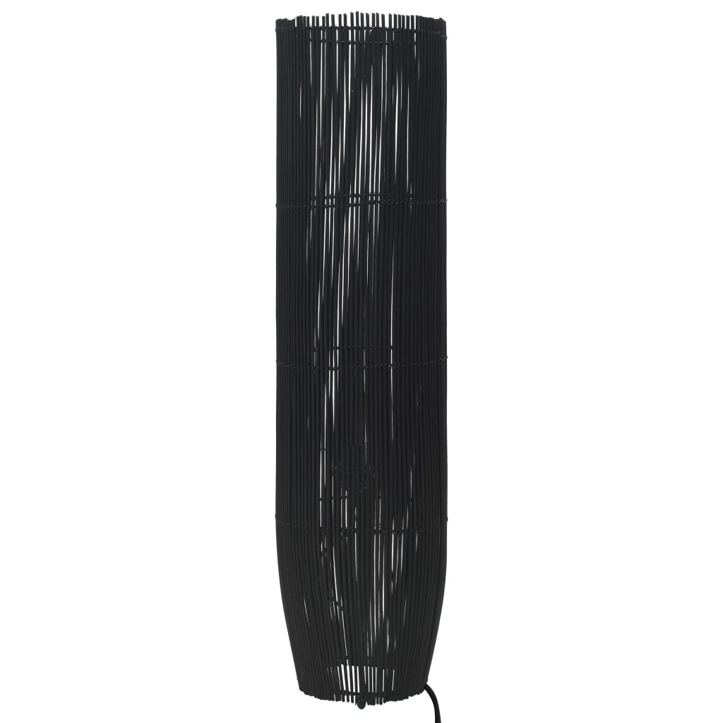 vidaXL Lampă de podea, negru, 72 cm, răchită, E27 vidaxl.ro