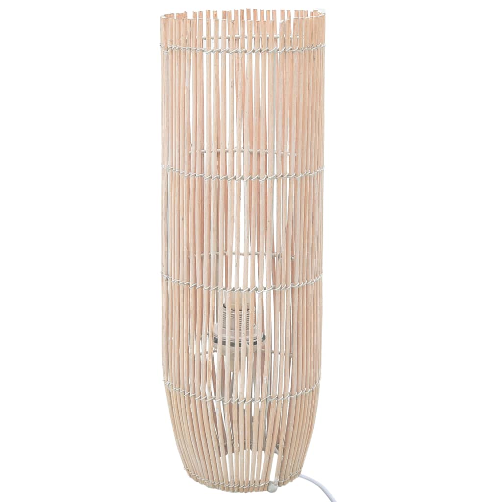 vidaXL Lampă de podea, alb, 84 cm, răchită, E27 vidaXL imagine model 2022