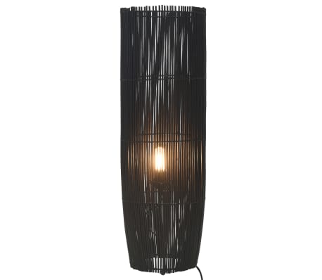 vidaXL Stoječa svetilka iz vrbe črna 84 cm E27