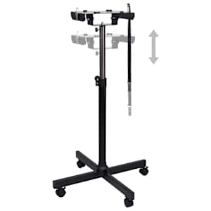 vidaXL Adjustable Double Motor Pet Hair Dryer Stand Black