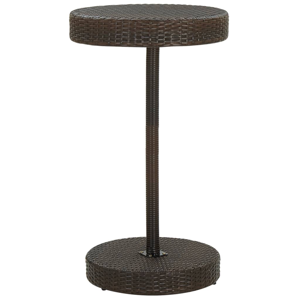 

vidaXL Patio Table Brown 23.8"x41.7" Poly Rattan