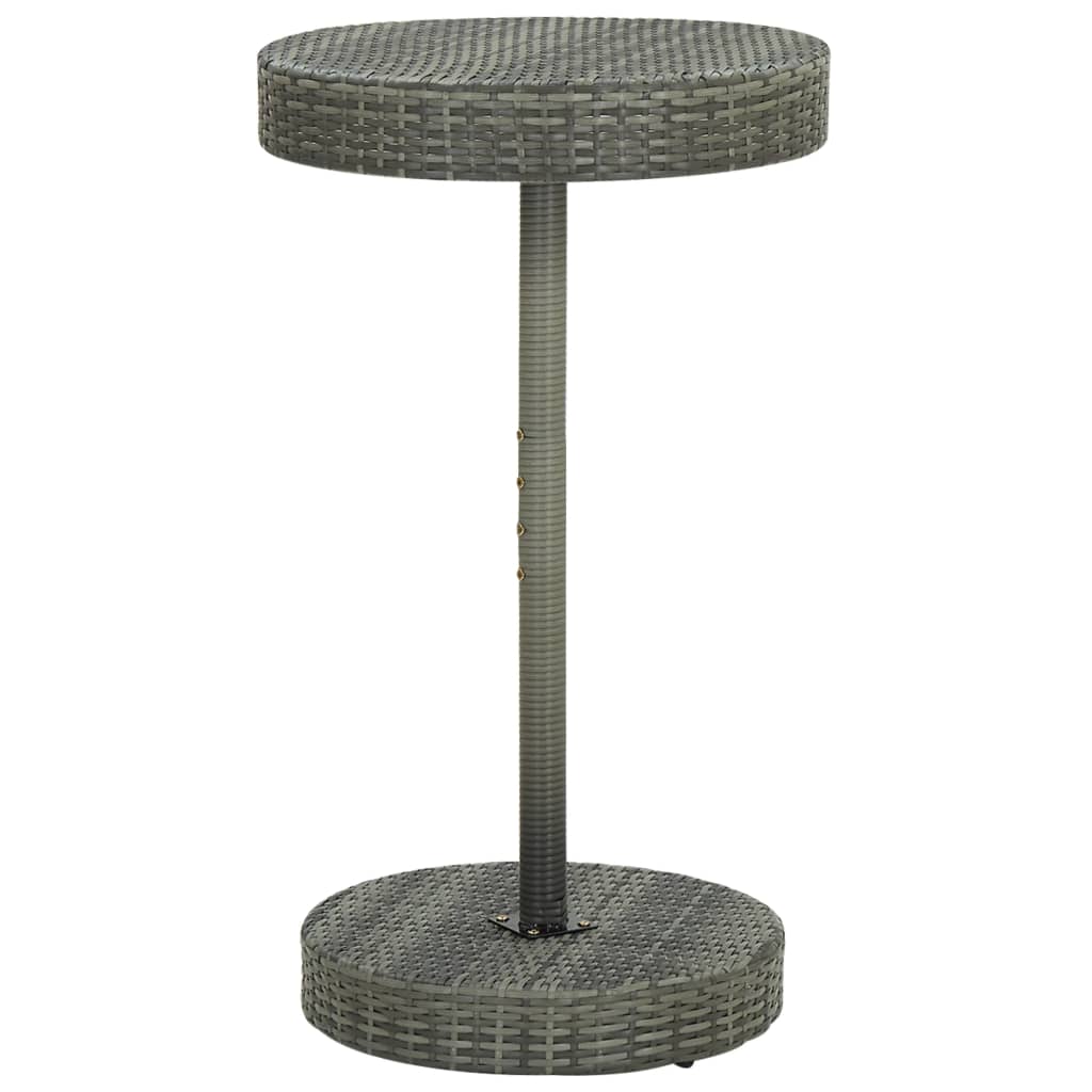 

vidaXL Patio Table Gray 23.8"x41.7" Poly Rattan