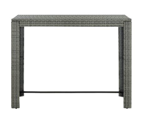 vidaXL Vrtni barski stol sivi 140,5 x 60,5 x 110,5 cm od poliratana