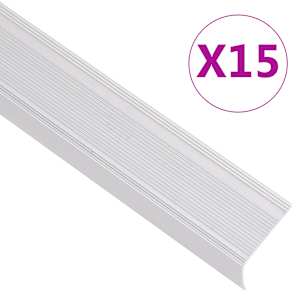 vidaXL trepikaitsmed L-kujulised 15 tk, alumiinium, 90 cm, h&otilde;bedane