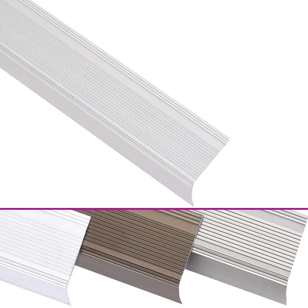 

vidaXL Trapneuzen L-vormig 5 st 90 cm aluminium zilverkleurig