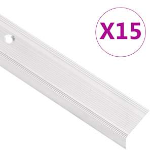 vidaXL trepikaitsmed L-kujulised 15 tk, alumiinium, 90 cm, h&otilde;bedane
