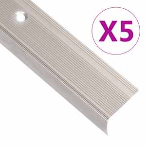 vidaXL L-kujuline trepiliist 5 tk, alumiinium, 90 cm, &scaron;ampanja