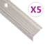  vidaXL 5 db pezsgőszínű L-alakú alumínium lépcsőélvédő 90 cm termék 2. képe