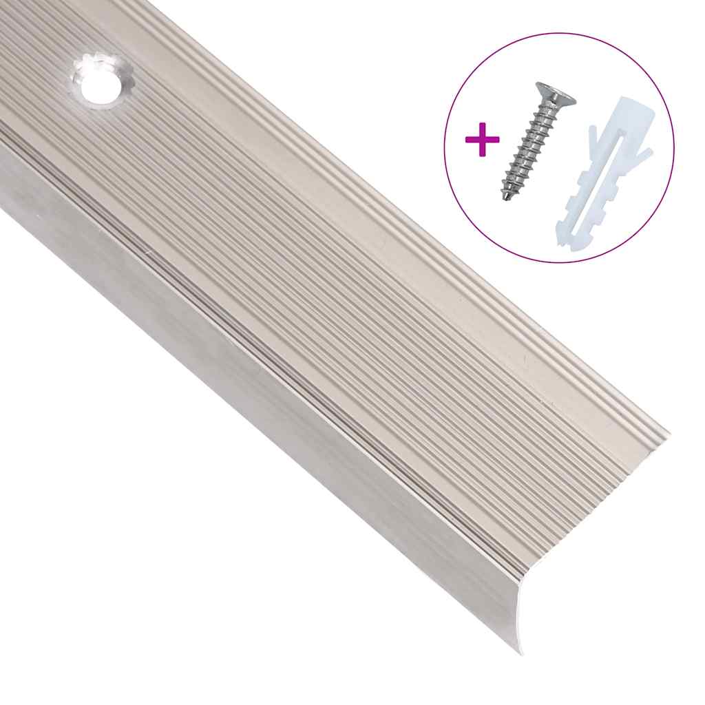 Thumbnail - vidaXL Treppenkantenprofile L-Form 15 Stk. Aluminium 90cm Champagner
