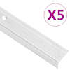 vidaXL L-kujuline trepiliist 5 tk, alumiinium, 100 cm, h&otilde;bedane