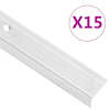 vidaXL trepikaitsmed L-kujulised 15 tk, alumiinium, 100 cm, h&otilde;bedane