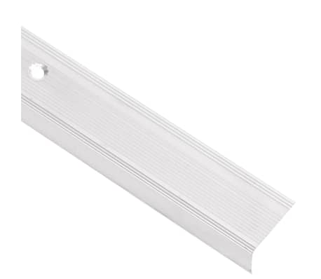 vidaXL Profile trepte &icirc;n formă de L, 30 buc, argintiu, 67 cm, aluminiu