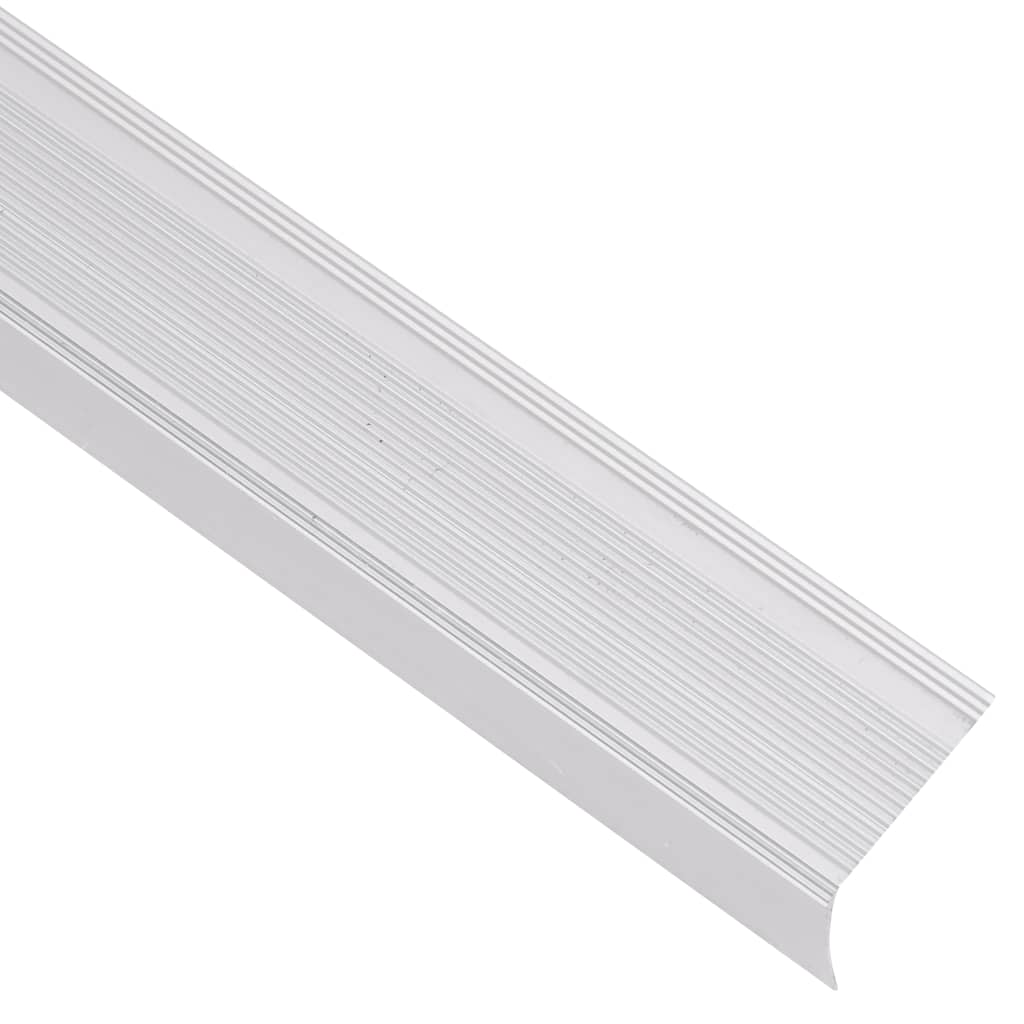 

vidaXL Trapneuzen L-vormig 15 st 134 cm aluminium zilverkleurig