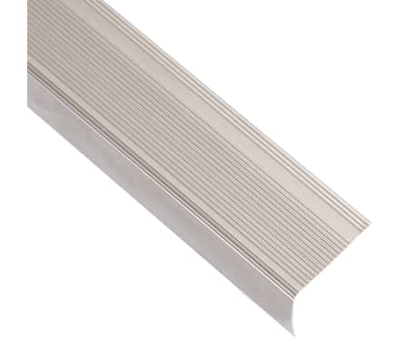 vidaXL Profile trepte &icirc;n formă de L, 5 buc. șampanie 67 cm aluminiu