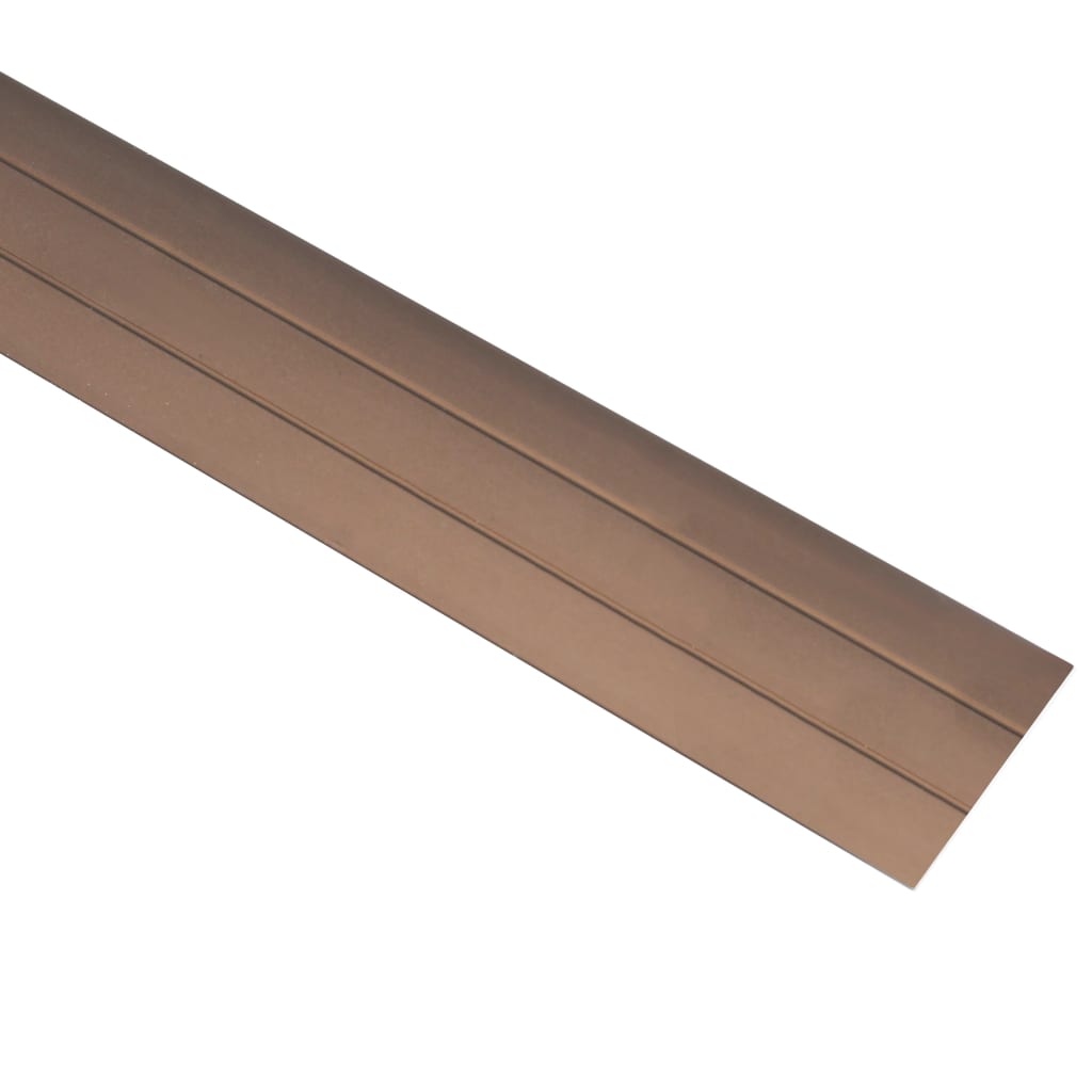 vidaXL Perfiles de suelo 5 unidades aluminio marrón 100 cm