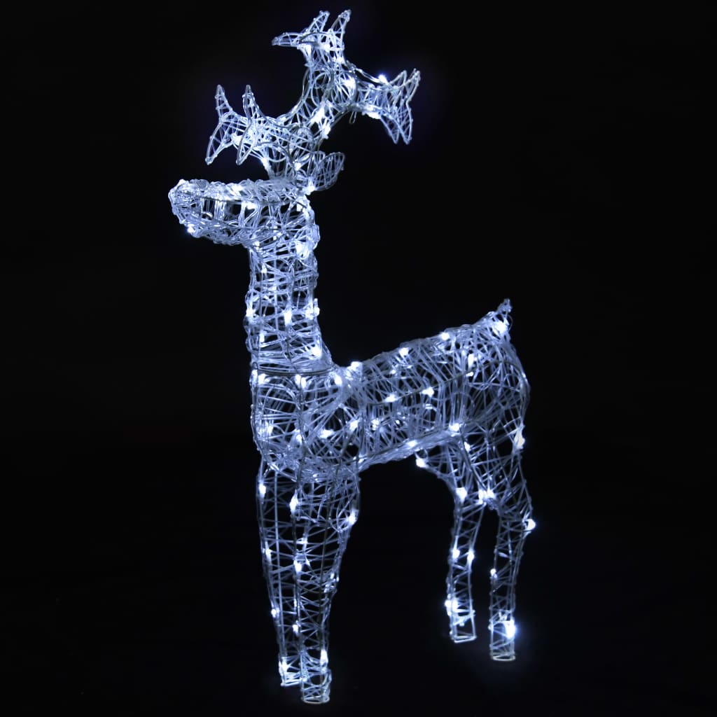  Vianočná dekorácia so sobom 90 LED 60x16x100 cm akryl