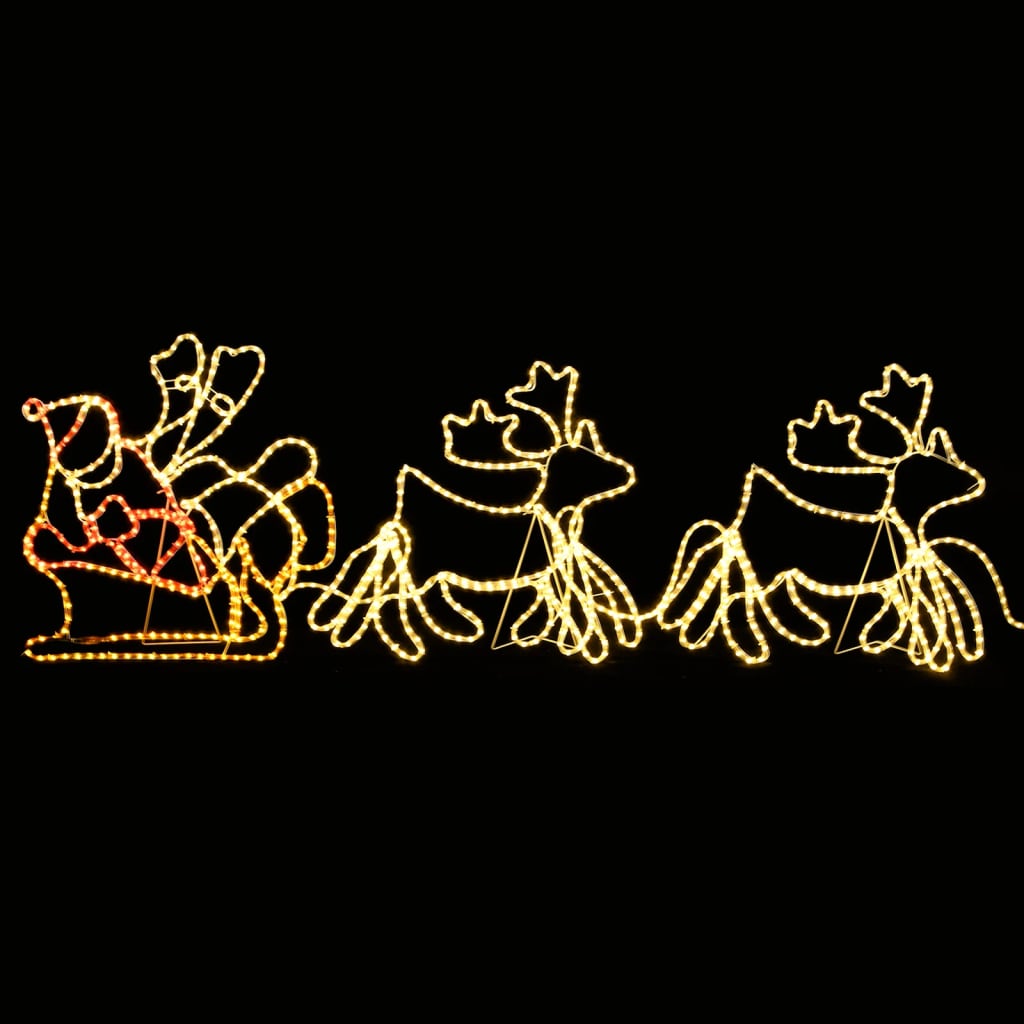 

vidaXL Kerstverlichting 6 rendieren en slee 2160 LED's XXL 7 m