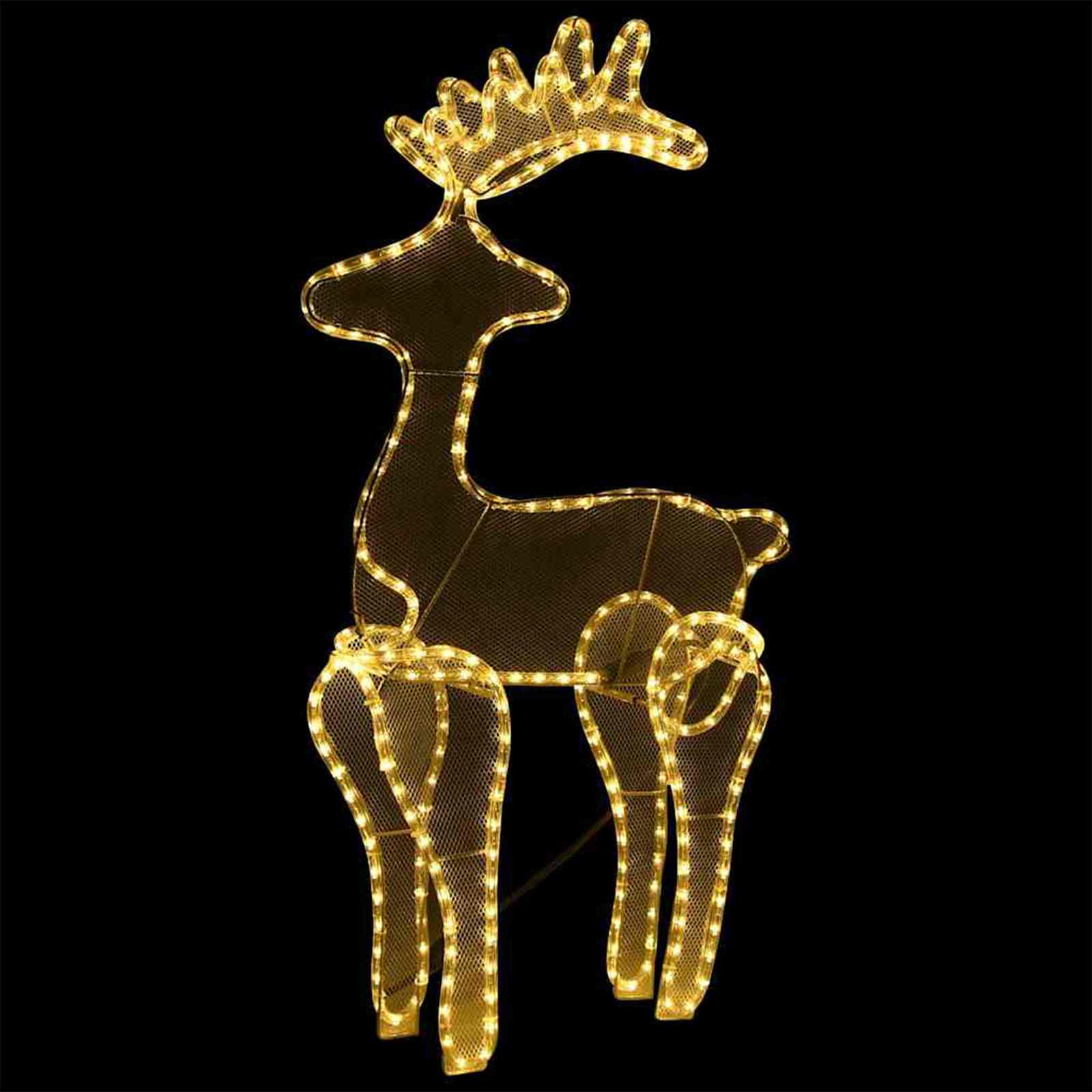 vidaXL Kerstversiering rendier met mesh 306 LED's 60x24x89 cm warmwit, foto 3