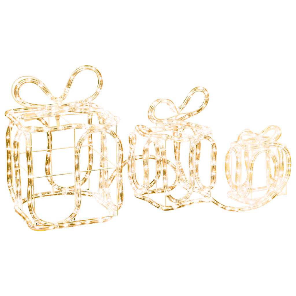 vidaXL Vianočná dekorácia s darčekovými krabičkami 180 LED