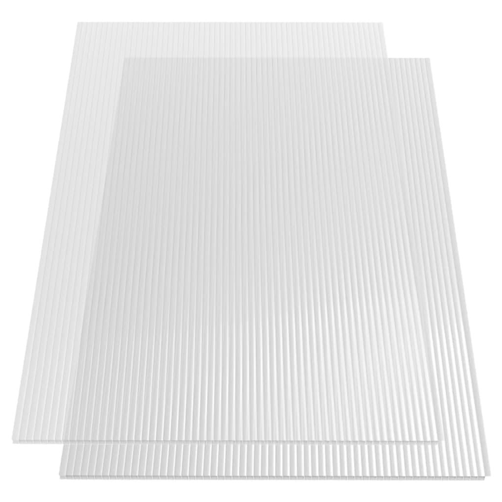 vidaXL Polycarbonate Sheets 2 pcs 6 mm 113x60.5 cm