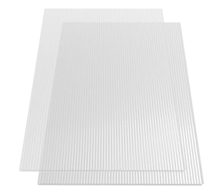 vidaXL Polycarbonaatplaten 2 st 6 mm 113x60,5 cm