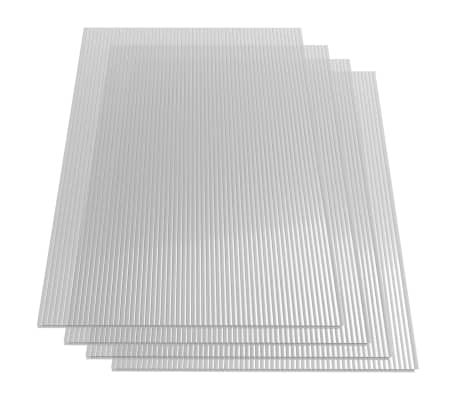 vidaXL Polycarbonate Sheets 4 pcs 6 mm 113x60.5 cm