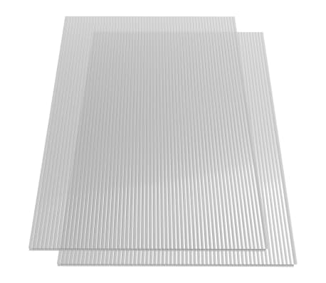 vidaXL Polycarbonatplatten 2 Stk. 4 mm 113×60,5 cm