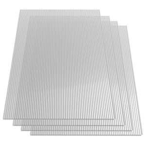 vidaXL Polikarbonato lak&scaron;tai, 4vnt., 113x60,5cm, 4mm