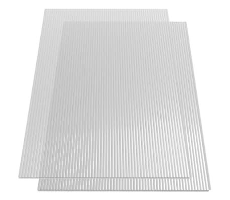 vidaXL Polycarbonate Sheets 2 pcs 4 mm 121x60.5 cm