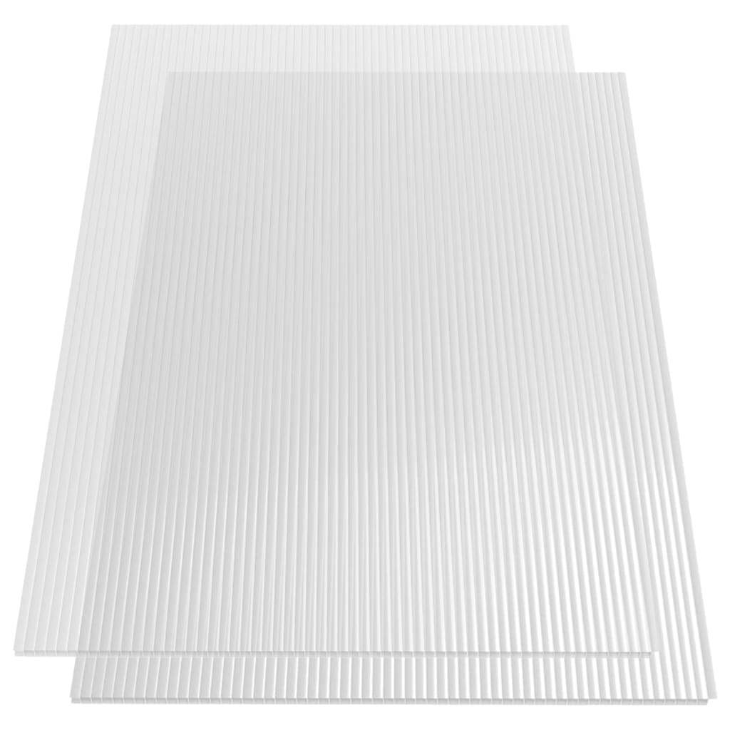 vidaXL Polycarbonate Sheets 2 pcs 6 mm 140x61 cm