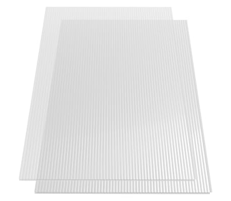 vidaXL Polycarbonatplatten 2 Stk. 6 mm 140×61 cm