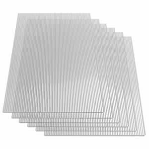 vidaXL Polikarbonato lak&scaron;tai, 6vnt., 140x61cm, 6mm