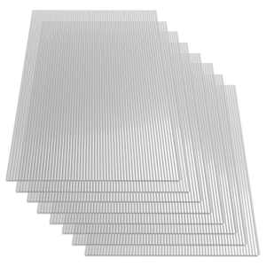 vidaXL Polikarbonato lak&scaron;tai, 8vnt., 140x61cm, 6mm