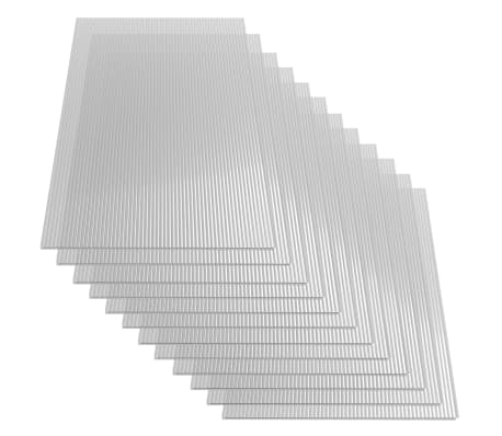 vidaXL Polycarbonatplatten 12 Stk. 6 mm 140×61 cm