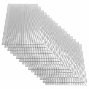 vidaXL Polikarbonato lak&scaron;tai, 16vnt., 140x61cm, 6mm