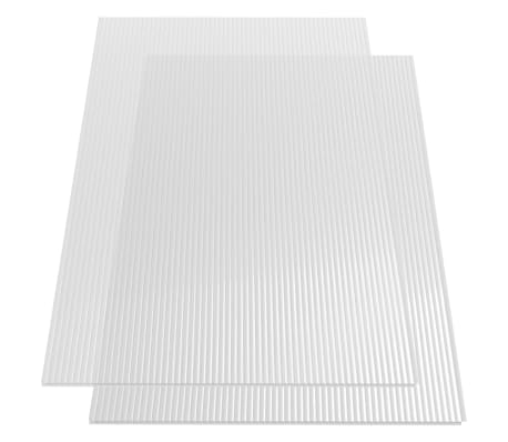 vidaXL Paneles de policarbonato 2 unidades 6 mm 150x61 cm