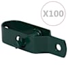 vidaXL piirdeaia pingutid 100 tk 100 mm terasest roheline