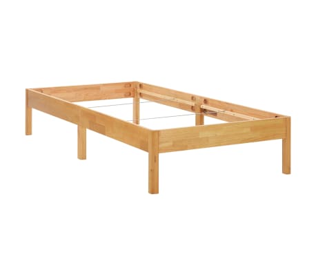 vidaXL Estructura de cama de madera maciza de roble 90x200 cm
