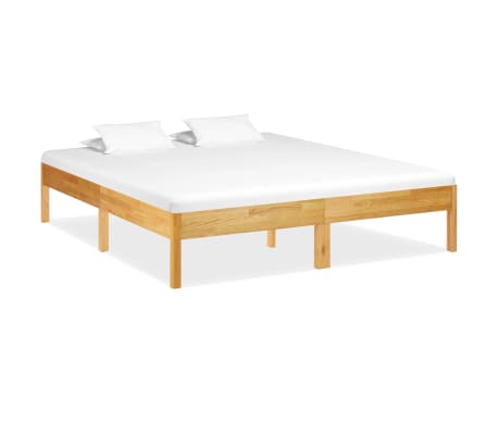Vidaxl Bettgestell Massivholz Eiche 180x200 Cm Vidaxl De