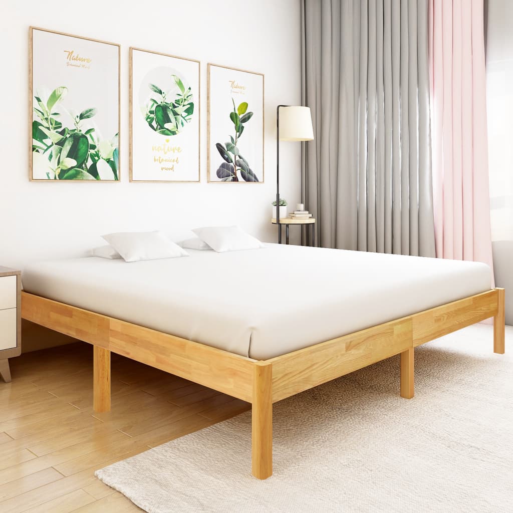 vidaXL Cadru de pat, 180 x 200 cm, lemn masiv de stejar