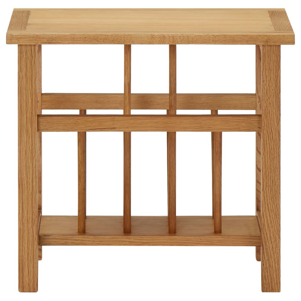 

vidaXL Bijzettafel 45x27x42 cm massief eikenhout