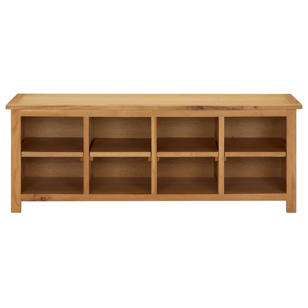 vidaXL Shoe Rack 120x37x45 cm Solid Oak Wood