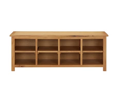 vidaXL Shoe Rack 120x37x45 cm Solid Oak Wood