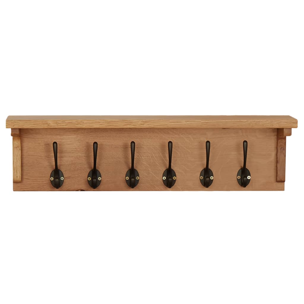 

vidaXL Kapstok 60x16x16 cm massief eikenhout