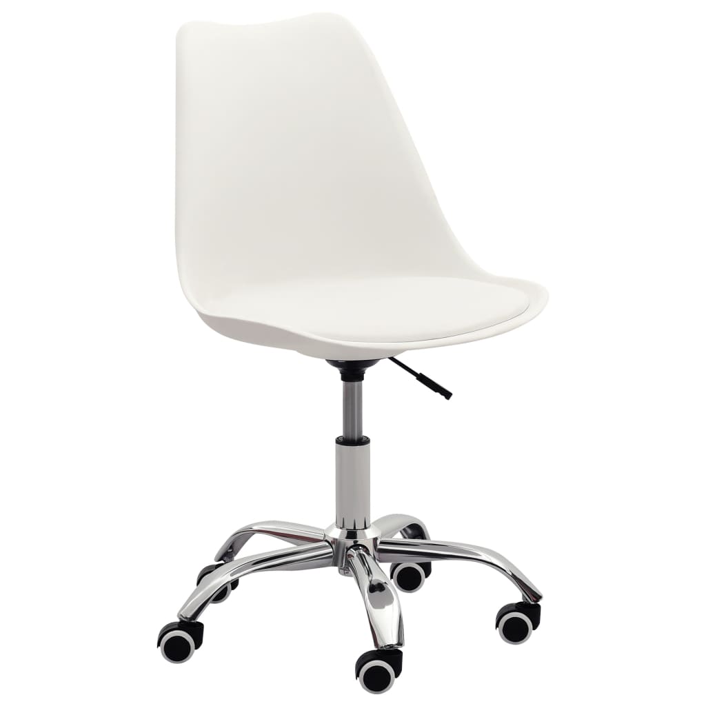 vidaXL Chaises de bureau 2 pcs Blanc Similicuir