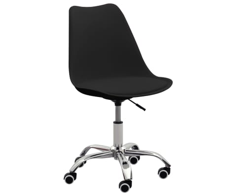 vidaXL biroja krēsli, 2 gab., melna mākslīgā āda